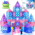 Diamond Magnetic Building Blocks for Kids - Princess Castle Magnetic Tiles Toys for 3-8 Year Old Girls & Boys - 3 4 5 6 Year Old Girl Birthday Xmas Gifts - STEM Educational Toys for Creative Play