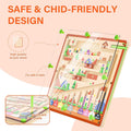 Magnetic Color and Number Maze, Montessori Toys for 3+ Year Old, Wooden Puzzle Activity Board, Learning Educational Counting Matching Toys for Toddlers and Kids Boys Girls Preschoolers 3 4 5 Years Old