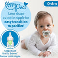 Options+ Slow Flow Preemie and Newborn Anti-Colic Bottle Set with 4Oz Bottles and Happypaci