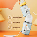 Portable Bottle Warmer for Travel, Fast Heating & Long Lasting Insulation, Precise Temperature Control, 6 Gear Adjustable, USB Powered Baby Milk Warmer for Home and Travel