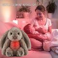 Baby Heartbeat Sleep Soother Bunny Plush Toys with Cry Sensor Sleeping Aid White Noise Machine, Nursery Decor Night Light, Shushing Lullabies 6 Sounds Therapy for Infant Toddler Crib Rabbit
