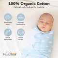 Organic Cotton Baby Swaddle Blanket Newborn Swaddle Sack, Swaddler 7-14 Lb