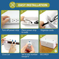 Power Strip Cover Box - Effectively Baby Proofs Power Strip on Floor or Wall. Large 13" with Double Lock, Convenient Side Openings for Cords & Cables. Protects Small Hands & Fingers