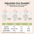 Newborn Swaddles with Zippers, 3Pk Baby Swaddle (Aspire, 0-3M)
