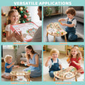 Wooden Activity Table for Toddlers, 9 in 1 Montessori Toy
