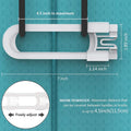 [6 Packs]  Sliding Cabinet Locks Child Safety,Great for Baby Proofing for Both Cabinet Knob and Cabinet Handle,Proof Your Kitchen,Bathroom,Storage Door,Easy Install without Drilling or Adhesive