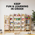 Toy Organizer with 6 Shelves and 12 Compartments, White