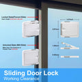 2 Pack Sliding Door Lock - Child Locks for Doors - Sliding Window Safety Lock - Sliding Door Child Lock for Sliding Windows,Sliding Door,Patio Door,Glass Door - No Drilling Tools Needed