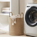 Jute Rope Laundry Hamper Basket. 58L Tall Baby Nursery Hamper