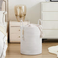 Cotton Rope Laundry Hamper Basket, 72L Tall Woven Clothes Hamper