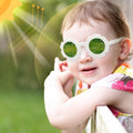 2Pcs Flower Baby Girl Polarized Sunglasses with Strap