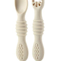 Silicone Baby Spoons Self Feeding 6 Months| 6 Pack Baby Feeding Spoons| Toddler Infant Led Weaning Spoon| Kid Spoon Ustensile Bebe (Beige/Tan/Brown)