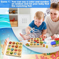 Wooden Magnetic Fishing Game for Kids Toddlers, Montessori Toys, Preschool Educational Learning Toys, Gifts for 3 4 5 Years Old Boys Girls, Travel Items for Kids