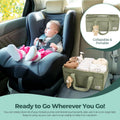 Baby Diaper Caddy Organizer, Baby Organizers and Storage for Changing Table, Babies Shower Gift Basket for Boy &Girl, Nursery Essentials Car Caddy Organizer with Handle, Green Diaper Basket
