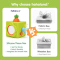 Silicone Baby Tissue Box Toy 6-12 Months Gifts for Boys Girls