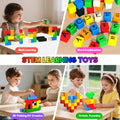 Magnetic Cubes 56PCS - Magnetic Building Blocks for 3 4 5 6 7 8 Year Old Boys Girls, Magnet Blocks Building Cubes Preschool STEM Sensory Learning Toys Birthday for Kids 3 4 5+