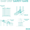 Easy Step 38.5-Inch (97.75Cm) Extra Wide Baby Gate, Award Winning Brand, Includes 6-Inch (15.25Cm) Extension Kit, 4 Pack Pressure Mount Kit and 4 Pack Wall Mount Kit