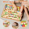 Magnetic Color and Number Maze, Montessori Toys for 3+ Year Old, Wooden Puzzle Activity Board, Learning Educational Counting Matching Toys for Toddlers and Kids Boys Girls Preschoolers 3 4 5 Years Old