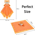 Fox Lovey for Baby Orange Soft Security Blanket Unisex Lovie Gift for Newborn Toddler 16 Inch