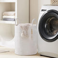 Cotton Rope Laundry Hamper Basket, 72L Tall Woven Clothes Hamper