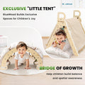Pikler Triangle Set with Cushion, Wooden Climbing Toys for Toddler