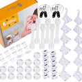 Baby Proofing Kit 60 Packs- Child Proof Essentials Set with Invisible Cabinet Locks, Corner Guards and Outlet Covers, Gurniture Anchors Baby Safety Products - Complete All-In-One Super Value Child Proof Kit