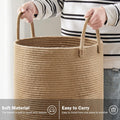 Jute Rope Laundry Hamper Basket. 58L Tall Baby Nursery Hamper