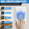 Child Proof Light Switch Guards, Tamper-Resistant Cover Protects against Accidental Switching by Kids and Adults, Easy Adult Access, Fits Standard Toggle Switches (Clear, 4-Pack)