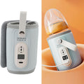 Portable Bottle Warmer for Travel, Fast Heating & Long Lasting Insulation, Precise Temperature Control, 6 Gear Adjustable, USB Powered Baby Milk Warmer for Home and Travel