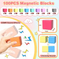 100PCS Magnetic Blocks Cubes, Magnetic Building Blocks Gifts for Kids