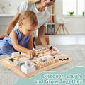 Montessori Large Busy Board, Wooden Sensory Toys for Children