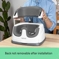 Baby Base 2-In-1 Booster Feeding and Floor Seat with Self-Storing Tray - Slate