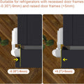1 Pack Updated Child Proof Refrigerator/Fridge/Freezer Door Lock Apply to Max 1"(25Mm) Sealing Strip for Toddlers and Kids, No Tools Need or Drill (White)