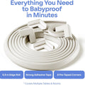 Furniture Edge and Corner Guards, 6.2M Foam Cushion, 8 Adhesive, White