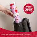 Kids Tray Table Cover with Pockets - Airplane Travel Essentials for Babies, Toddlers, Adults - Travel Tray for Kids on Plane or Train - Airplane Must Haves and Flying Essentials - Mermaids