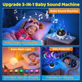 White Noise Machine Baby with 30 Soothing Sounds,Night Light Star Projector