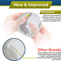 Child Safety Door Knob Cover (4 Pack) Hard-To-Remove Dual-Lock Door Handle Covers for Kids - Reusable Baby Proof Door Knob Locks - Installs Easily, No Tools Needed (White)