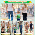 3 in 1 Toddler Harness Leash + 8.2Ft anti Lost Wrist Link, Cute Dinosaur Kids Safety Harness Tether with Key Lock, Child Protective Leashes While Walking for Outdoor Activity Keep Kids Close