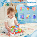 Montessori Busy Board for Toddlers 1-3 with Music, 20+ Activity Toddler Educational Toys Age 1-2, Learning Toy for 1 2 Year Old Boy Girl Christmas Birthday Gift