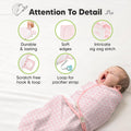 3-Pack Organic Baby Swaddles for Newborns, Infant (Blossom, 0-3M)