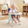 7 in 1 Baby High Chair, Convertible Highchair for Babies and Toddlers, Infant Dining Booster Seat, Building Block Table, Kids Stool Table Chair Set with Removable Tray … (Baby Blue)