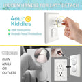 Baby Proofing Outlet Covers (60 Pack) Electric Outlet Plug Covers for Child Safety, Baby Socket Cover Protector Cap to Prevent Child from Power Shock Hazard