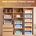 4 Pack Stackable Closet Organizers and Storage, Foldable Storage Basket