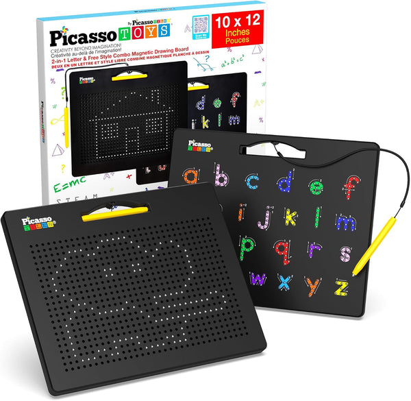 Double-Sided Magnetic Drawing Board, ABC Tracing Toy Ages 3+