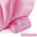 Inflatable Baby Bathtub, Portable Travel Baby Bath Tub Toddler Bathtub with Air Pump, Foldable Non-Slip Shower Basin Mini Air Swimming Pool for Newborn (Pink)