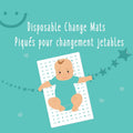 - Disposable, Biodegradable, & Compostable Change Mats. Waterproof & Leak-Proof Changing Pad, Super Soft, for Babies & Toddlers - 68X45 Cm, 10 Count