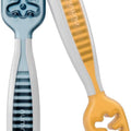 Pre-Spoon Gootensils Self Feeding Baby Spoons 2 Pack, Blue/Orange