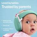Muffy Baby Comfort - Baby Ear Protection Noise Cancelling - CE & ANSI Certified - Unique Headband for Safe Fit & Comfort - Multi-Adjustable for Ages 3-48 Months - 24Db Sound Reduction, Green