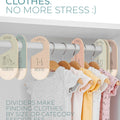 Wooden Baby Clothes Dividers by Size for Neutral Nursery & Closet Decor