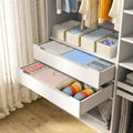Drawer Organizers Clothes Baby - 12 Pack Fabric Closet Dividers Dresser Storage Organization, Foldable Nursery Bedroom Bins for Clothes, Underwear, Socks, Bra, Ties (Beige)